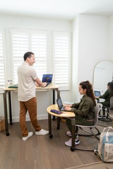 Plateau Standing Desk in Natural Wood