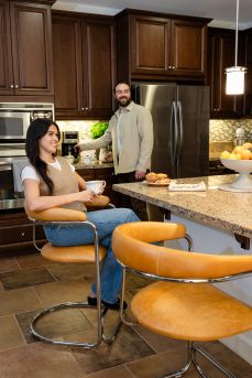 The Lorren Counter Height Stool In Light Honey