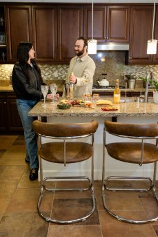 The Lorren Counter Height Stool In Brown-Olive