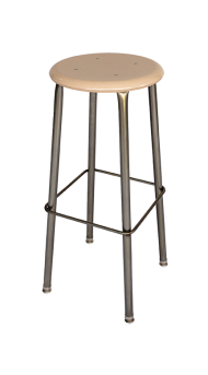 VBOC Stool in Sandstone and Natural Steel